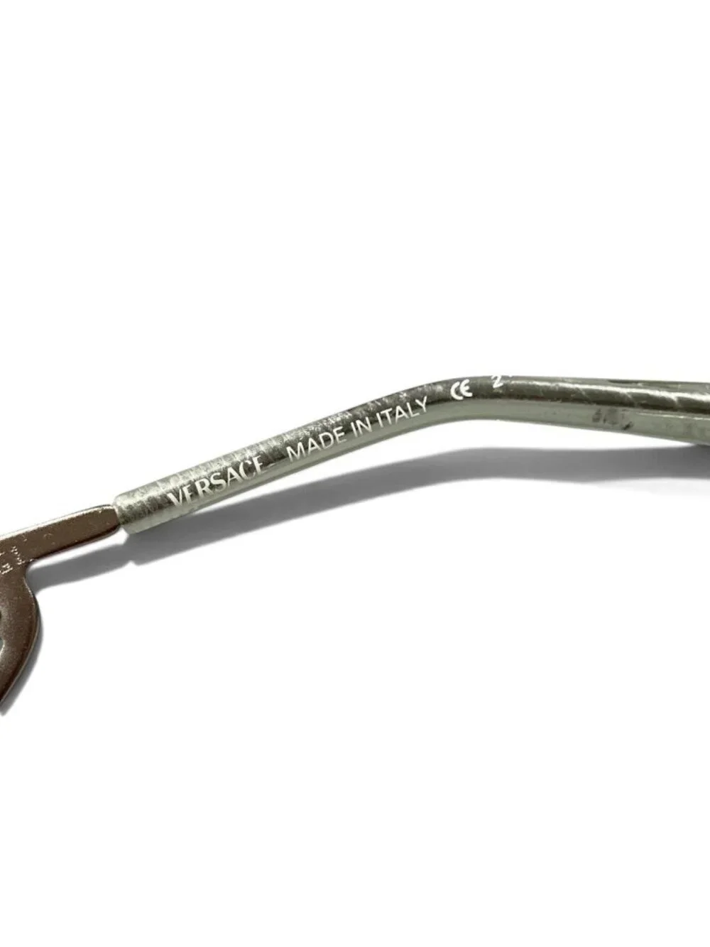 Versace Side Shield Sunglasses Mod Silver Clear Blue Eyewear